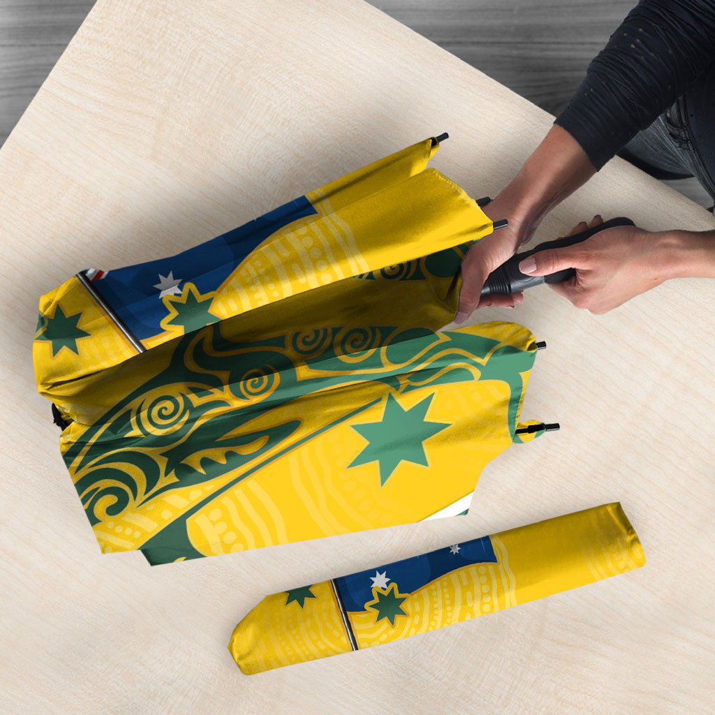 Australia National Swimming Umbrella Tribal Dolphin Indigenous Pattern Art