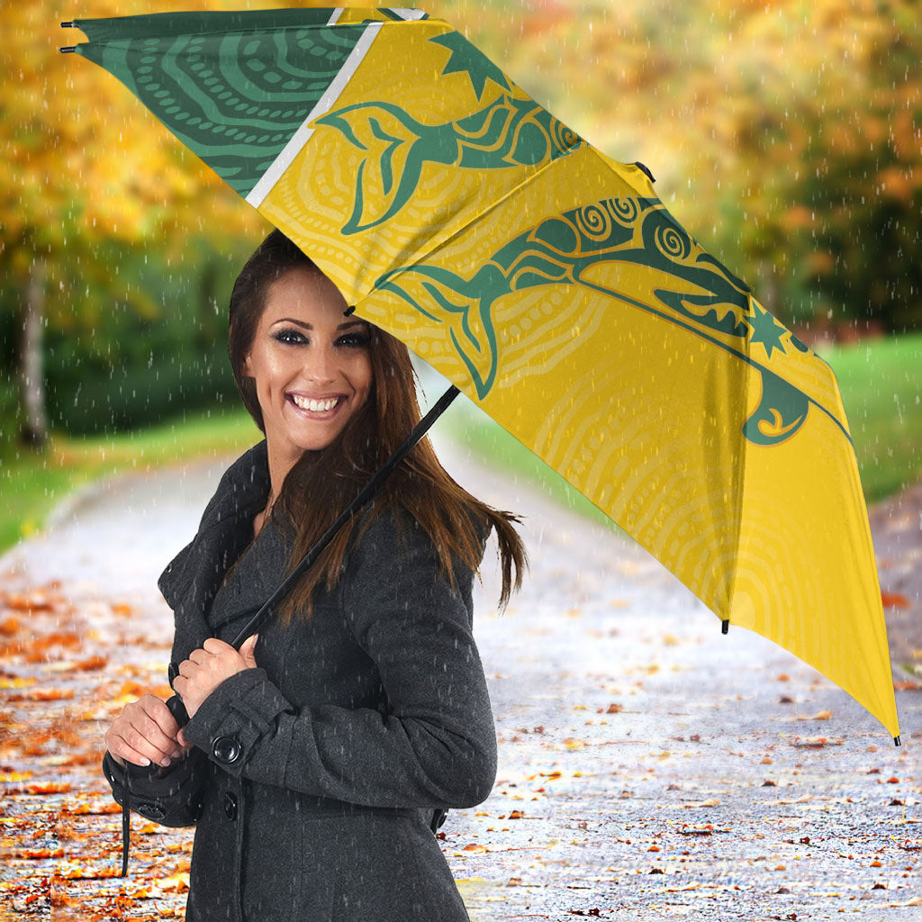 Australia National Swimming Umbrella Tribal Dolphin Indigenous Pattern Art
