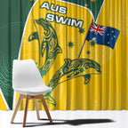 Australia National Swimming Window Curtain Tribal Dolphin Indigenous Pattern Art