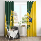 Australia National Swimming Window Curtain Tribal Dolphin Indigenous Pattern Art
