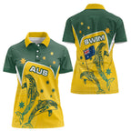Australia National Swimming Women Polo Shirt Tribal Dolphin Indigenous Pattern Art