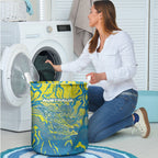 Australia National Swimming Team Laundry Basket Aboriginal Shark Dot Pattern Ocean Art