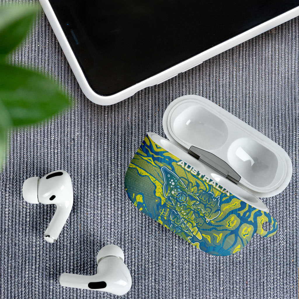 Australia National Swimming Team AirPods Case Aboriginal Shark Dot Pattern Ocean Art