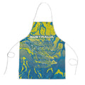 Australia National Swimming Team Apron Aboriginal Shark Dot Pattern Ocean Art