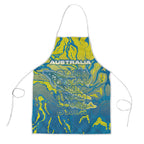 Australia National Swimming Team Apron Aboriginal Shark Dot Pattern Ocean Art