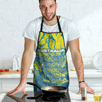 Australia National Swimming Team Apron Aboriginal Shark Dot Pattern Ocean Art