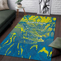 Australia National Swimming Team Area Rug Aboriginal Shark Dot Pattern Ocean Art