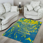 Australia National Swimming Team Area Rug Aboriginal Shark Dot Pattern Ocean Art