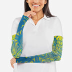 Australia National Swimming Team Arm Sleeves Aboriginal Shark Dot Pattern Ocean Art