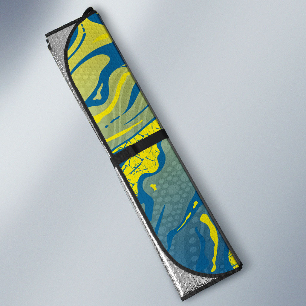 Australia National Swimming Team Auto Sun Shade Aboriginal Shark Dot Pattern Ocean Art