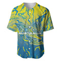 Australia National Swimming Team Baseball Jersey Aboriginal Shark Dot Pattern Ocean Art