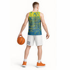 Australia National Swimming Team Basketball Jersey Aboriginal Shark Dot Pattern Ocean Art