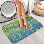 Australia National Swimming Team Bathroom Set Aboriginal Shark Dot Pattern Ocean Art