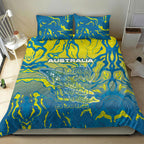 Australia National Swimming Team Bedding Set Aboriginal Shark Dot Pattern Ocean Art
