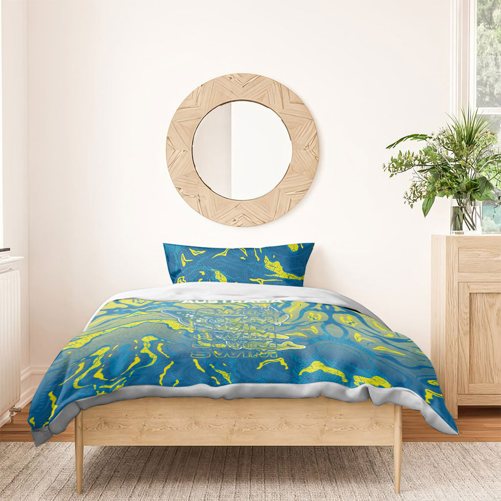 Australia National Swimming Team Bedding Set Aboriginal Shark Dot Pattern Ocean Art