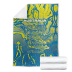 Australia National Swimming Team Blanket Aboriginal Shark Dot Pattern Ocean Art
