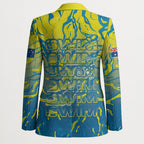 Australia National Swimming Team Blazer Aboriginal Shark Dot Pattern Ocean Art