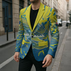 Australia National Swimming Team Blazer Aboriginal Shark Dot Pattern Ocean Art