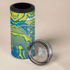 Australia National Swimming Team 4 in 1 Can Cooler Tumbler Aboriginal Shark Dot Pattern Ocean Art