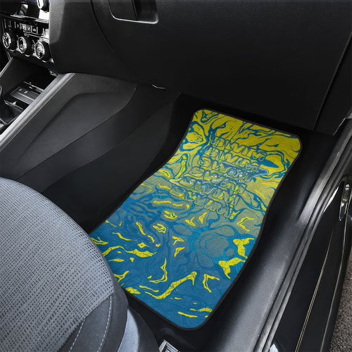 Australia National Swimming Team Car Mats Aboriginal Shark Dot Pattern Ocean Art