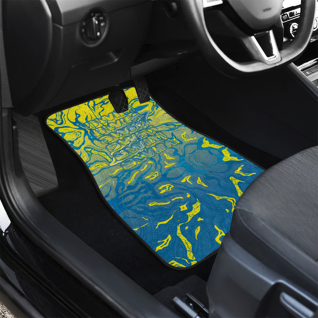 Australia National Swimming Team Car Mats Aboriginal Shark Dot Pattern Ocean Art