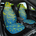 Australia National Swimming Team Car Seat Cover Aboriginal Shark Dot Pattern Ocean Art