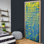 Australia National Swimming Team Door Cover Aboriginal Shark Dot Pattern Ocean Art