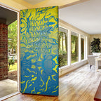 Australia National Swimming Team Door Cover Aboriginal Shark Dot Pattern Ocean Art