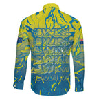 Australia National Swimming Team Family Matching Mermaid Dress and Hawaiian Shirt Aboriginal Shark Dot Pattern Ocean Art