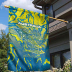 Australia National Swimming Team Garden Flag Aboriginal Shark Dot Pattern Ocean Art