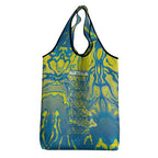 Australia National Swimming Team Grocery Bag Aboriginal Shark Dot Pattern Ocean Art