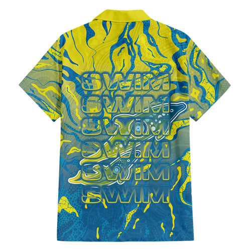 Australia National Swimming Team Hawaiian Shirt Aboriginal Shark Dot Pattern Ocean Art