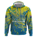 Australia National Swimming Team Hoodie Aboriginal Shark Dot Pattern Ocean Art