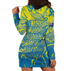 Australia National Swimming Team Hoodie Dress Aboriginal Shark Dot Pattern Ocean Art