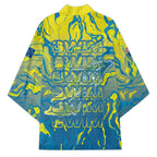 Australia National Swimming Team Kimono Aboriginal Shark Dot Pattern Ocean Art