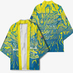 Australia National Swimming Team Kimono Aboriginal Shark Dot Pattern Ocean Art