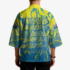 Australia National Swimming Team Kimono Aboriginal Shark Dot Pattern Ocean Art