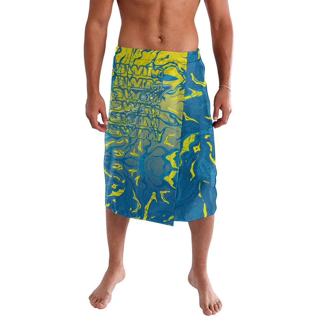 Australia National Swimming Team Lavalava Aboriginal Shark Dot Pattern Ocean Art