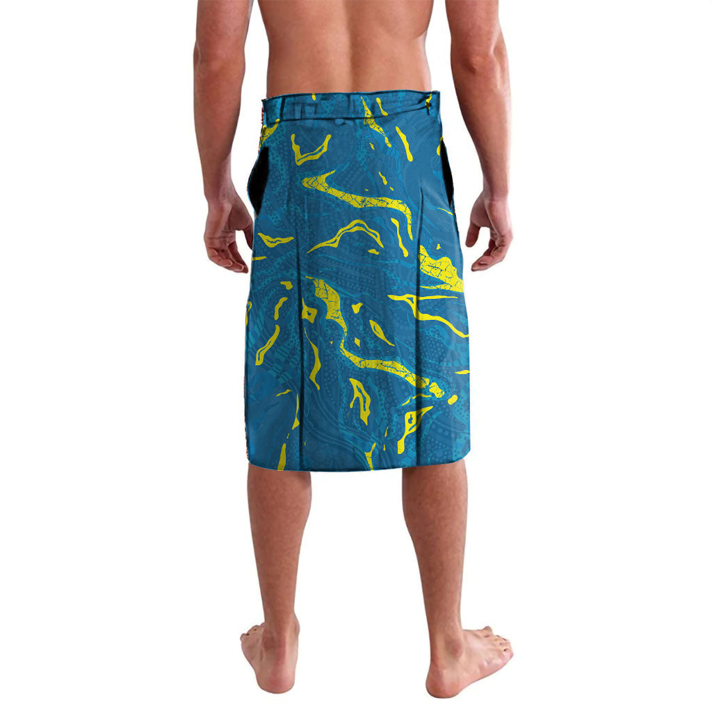 Australia National Swimming Team Lavalava Aboriginal Shark Dot Pattern Ocean Art