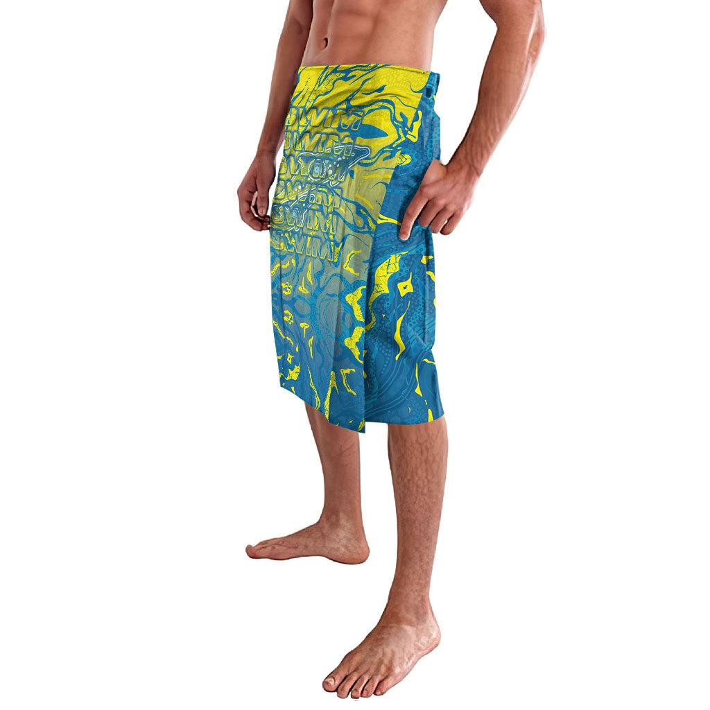 Australia National Swimming Team Lavalava Aboriginal Shark Dot Pattern Ocean Art