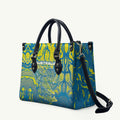 Australia National Swimming Team Leather Bag Aboriginal Shark Dot Pattern Ocean Art