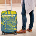 Australia National Swimming Team Luggage Cover Aboriginal Shark Dot Pattern Ocean Art