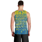 Australia National Swimming Team Men Tank Top Aboriginal Shark Dot Pattern Ocean Art