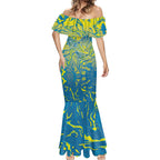 Australia National Swimming Team Mermaid Dress Aboriginal Shark Dot Pattern Ocean Art