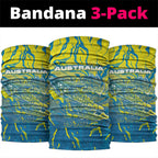 Australia National Swimming Team Neck Gaiter Aboriginal Shark Dot Pattern Ocean Art