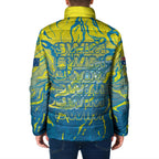 Australia National Swimming Team Padded Jacket Aboriginal Shark Dot Pattern Ocean Art
