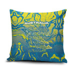 Australia National Swimming Team Pillow Cover Aboriginal Shark Dot Pattern Ocean Art