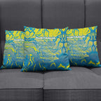 Australia National Swimming Team Pillow Cover Aboriginal Shark Dot Pattern Ocean Art