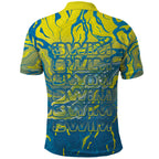 Australia National Swimming Team Polo Shirt Aboriginal Shark Dot Pattern Ocean Art