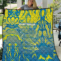 Australia National Swimming Team Quilt Aboriginal Shark Dot Pattern Ocean Art